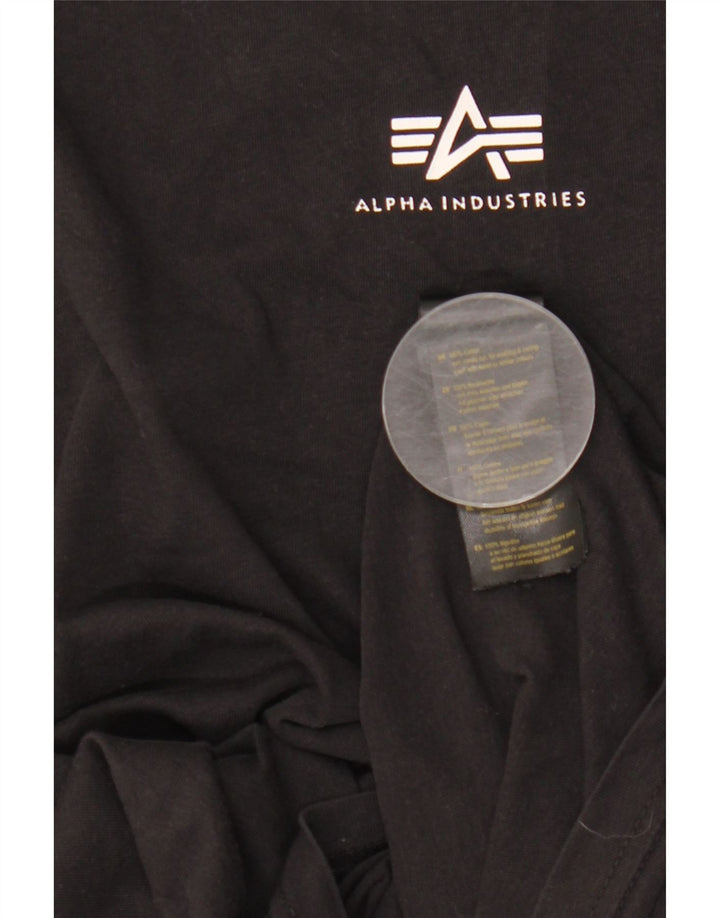 Ανδρικό T-Shirt Alpha Industries Top Μεσαίο μαύρο βαμβακερό