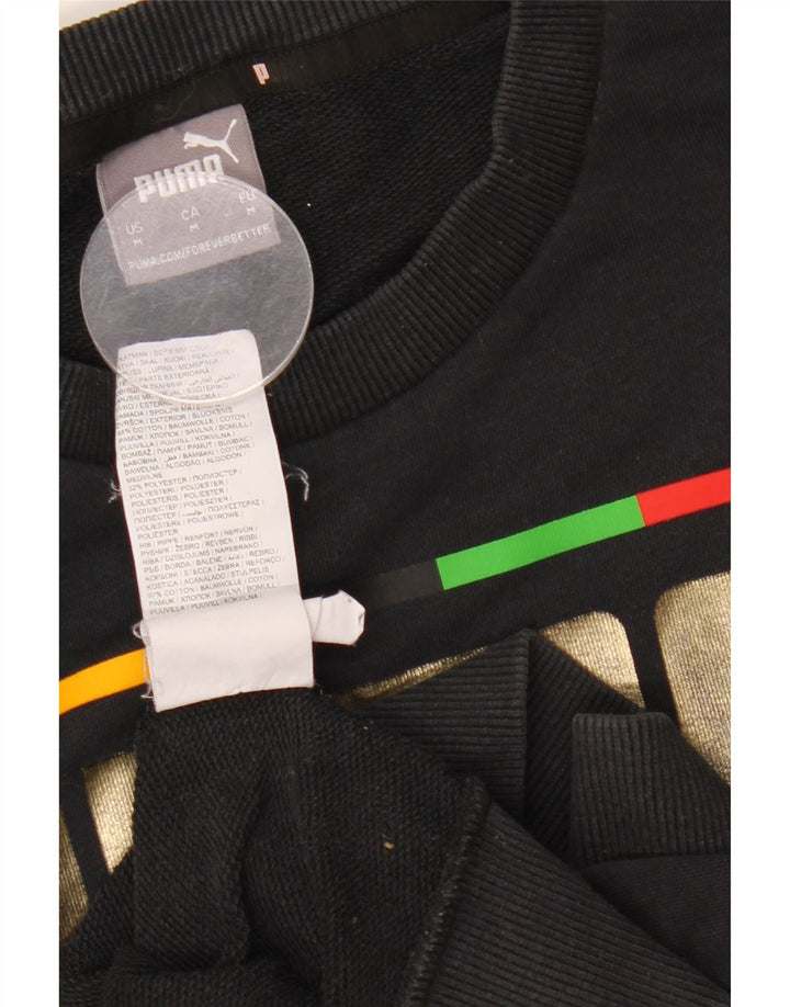 Ανδρικό γραφικό φούτερ Puma Jumper Μεσαίο μαύρο βαμβακερό