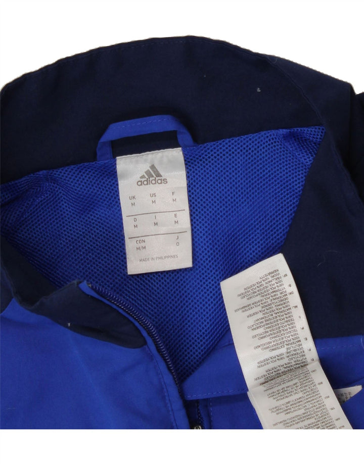 ADIDAS Mens Tracksuit Top Jacket Medium Blue Colourblock Polyester Vintage Adidas and Second-Hand Adidas from Messina Hembry 