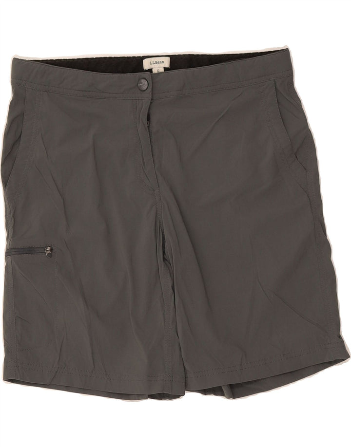 L.L.BEAN Womens Cargo Shorts US 12 Large W30 Grey Nylon Vintage L.L.Bean and Second-Hand L.L.Bean from Messina Hembry 