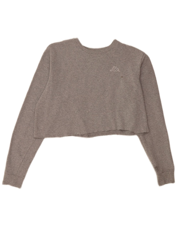 Kappa Γυναικείο Crop Top Μακρυμάνικο UK 18 XL Γκρι