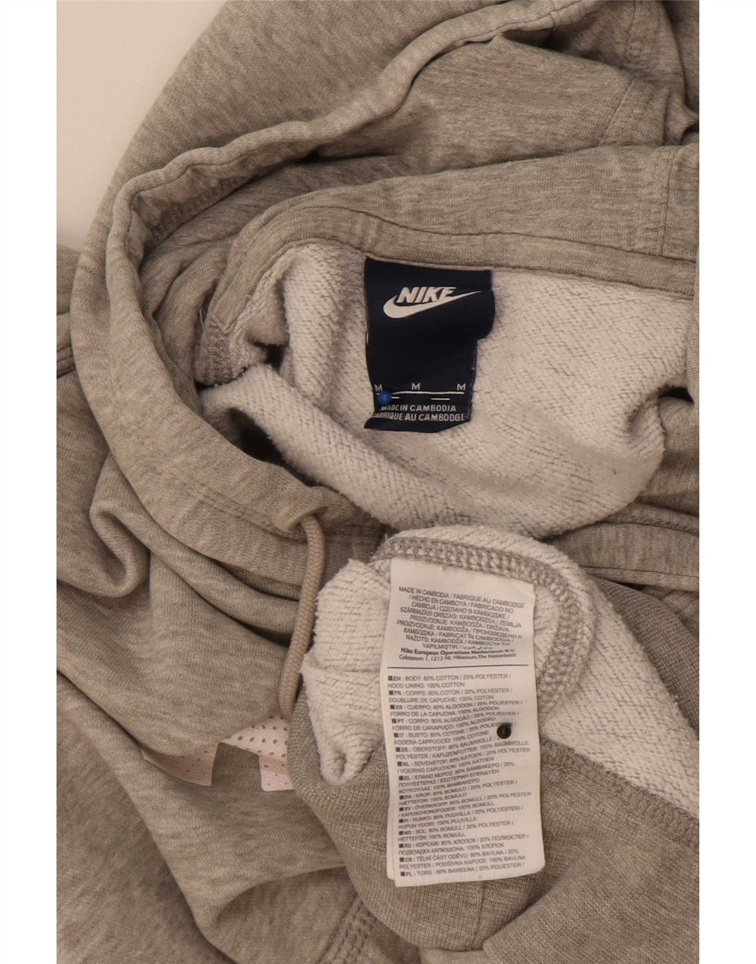 Ανδρικό γραφικό φούτερ Nike, βαμβακερό μεσαίο γκρι
