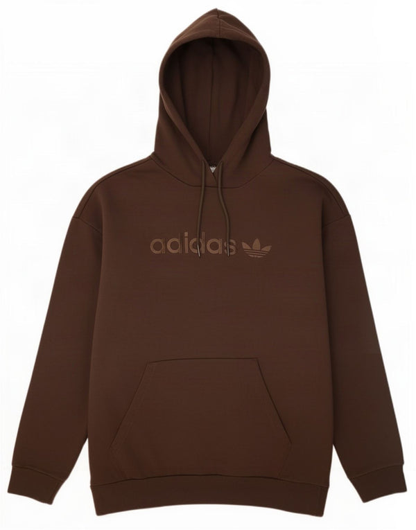 Γυναικείο Adidas Graphic Hoodie Jumper UK 12 μεσαίο καφέ βαμβακερό