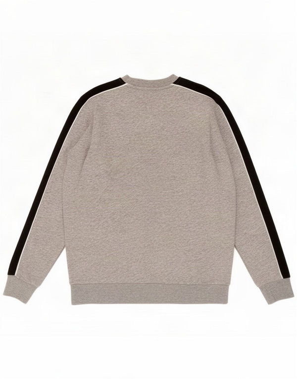 Jack & Jones Ανδρικό γραφικό φούτερ Jumper Large Grey Colourblock Βαμβακερό