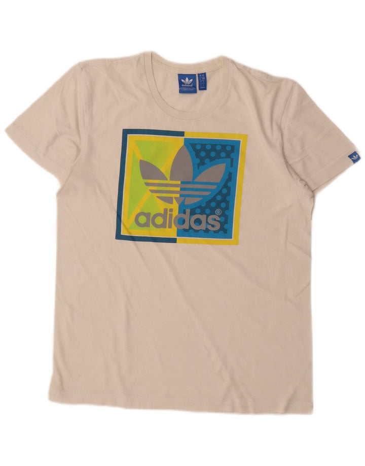 Ανδρικό γραφικό T-shirt Adidas Top Small White