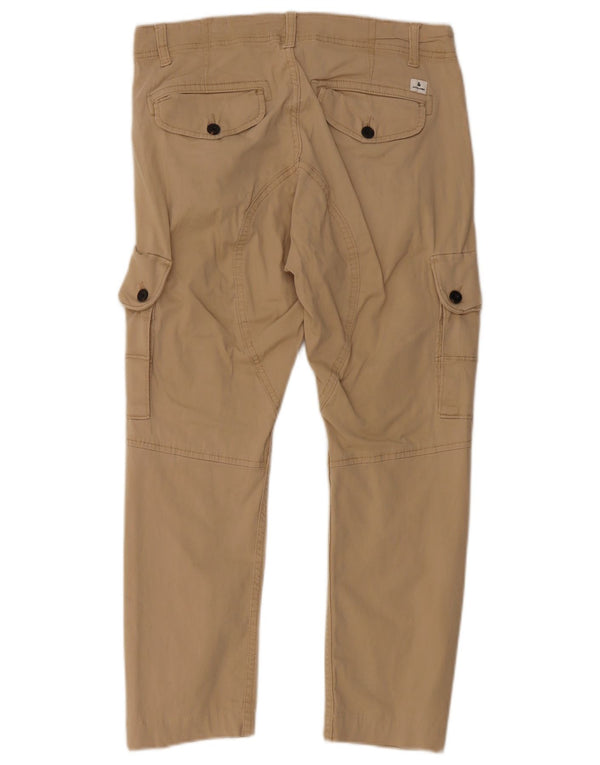 JACK & JONES Mens Paul Straight Cargo Cropped Trousers W29 L23 Beige