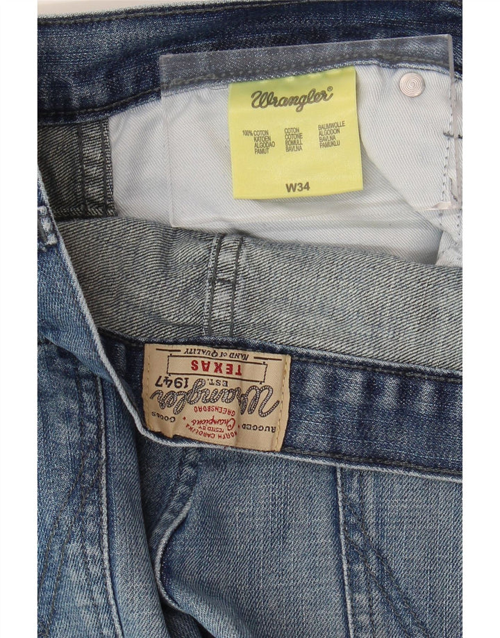 WRANGLER Ανδρικό Texas Straight Jeans W34 L31 Μπλε βαμβακερό