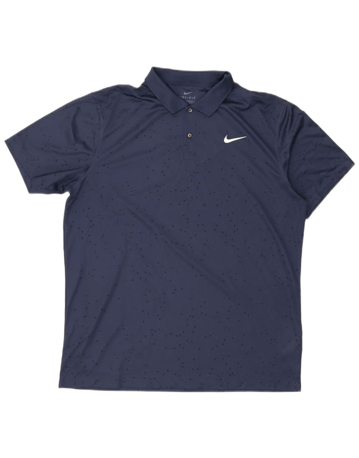 Ανδρικό μπλουζάκι Nike Dri Fit Standard Fit Polo Large Navy Blue Polyester