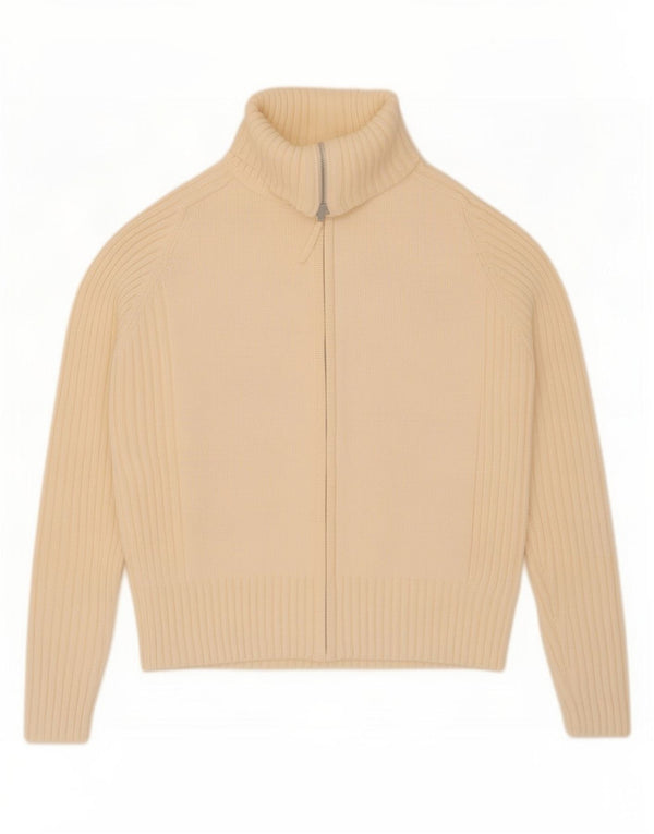 Marks & Spencer Γυναικείο πουλόβερ ζακέτα με φερμουάρ UK 16 Large Off White