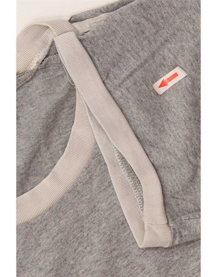 Ανδρικό T-Shirt Adidas Top Large Grey Colourblock Βαμβακερό