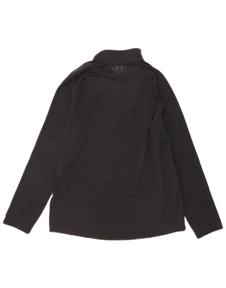Ανδρική φόρμα αθλητικής φόρμας Under Armor Heat Gear με φερμουάρ πουλόβερ στο επάνω μέρος, μεσαίο μαύρο