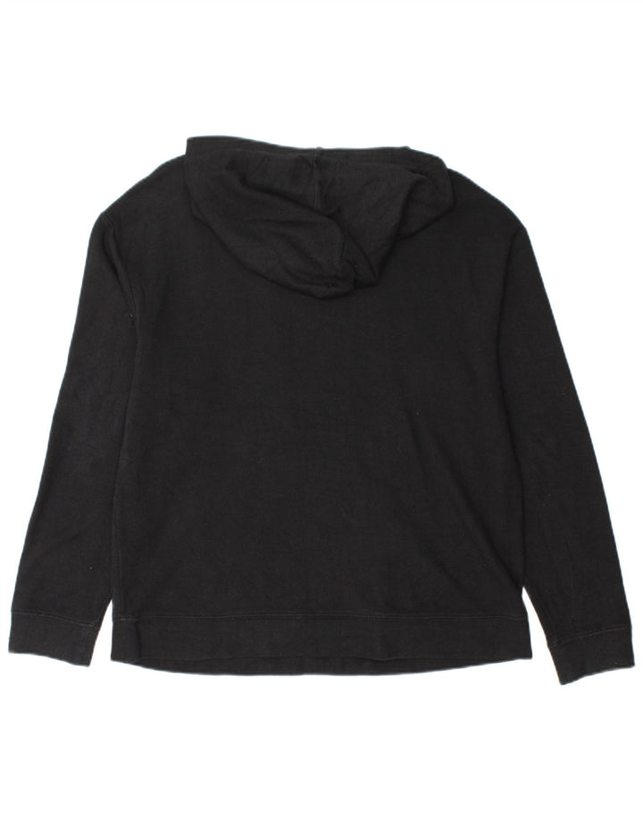 MASSIMO DUTTI Γυναικείο Hoodie Jumper UK 14 Medium Black Chevron