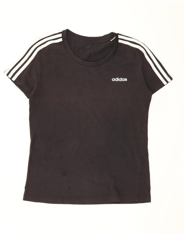 Adidas Γυναικείο T-Shirt Top UK 12/14 Medium Black