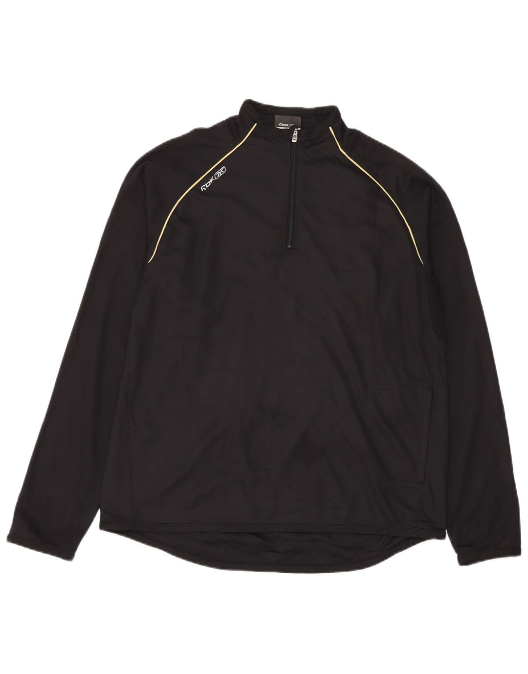 Ανδρική φόρμα πουλόβερ με φερμουάρ Reebok Top Large Μαύρο Πολυεστέρας