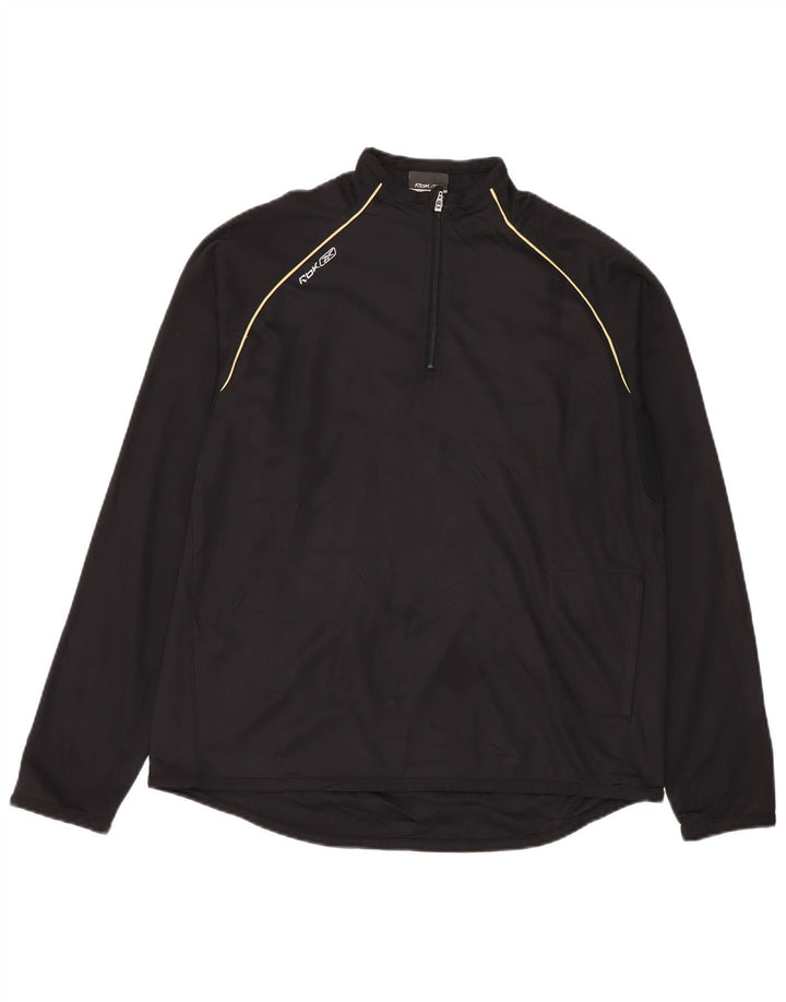 Ανδρική φόρμα πουλόβερ με φερμουάρ Reebok Top Large Μαύρο Πολυεστέρας