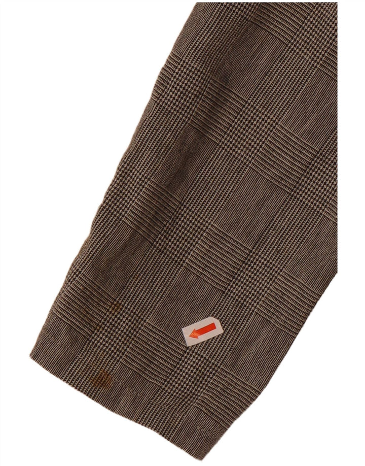 Γυναικείο πουκάμισο Benetton Μπλούζα IT 46 Large Grey Check Cotton