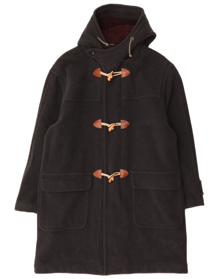 P&P People Ανδρικό παλτό Duffle με κουκούλα UK 38 Μεσαίο πράσινο μαλλί