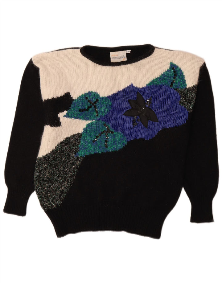 Nuova Moda Γυναικείο πουλόβερ με λαιμόκαυστο EU 40 Medium Black Colourblock