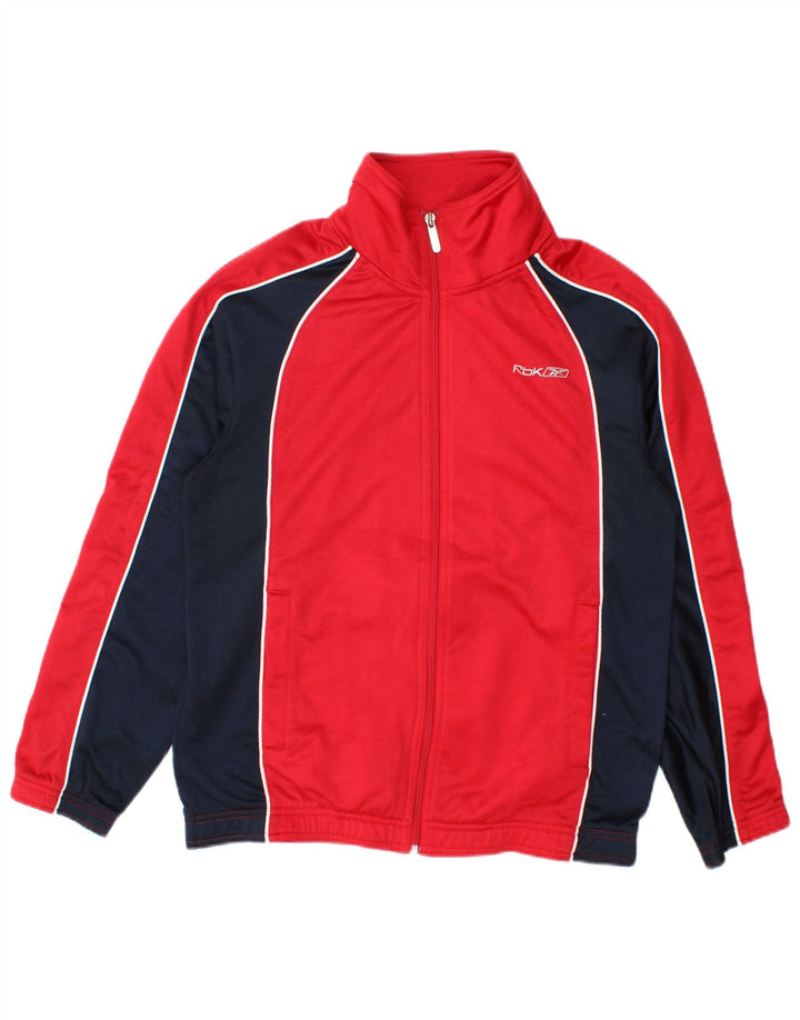 Γυναικεία αθλητική φόρμα Reebok Top Jacket UK 14 Medium Red Colourblock Polyester
