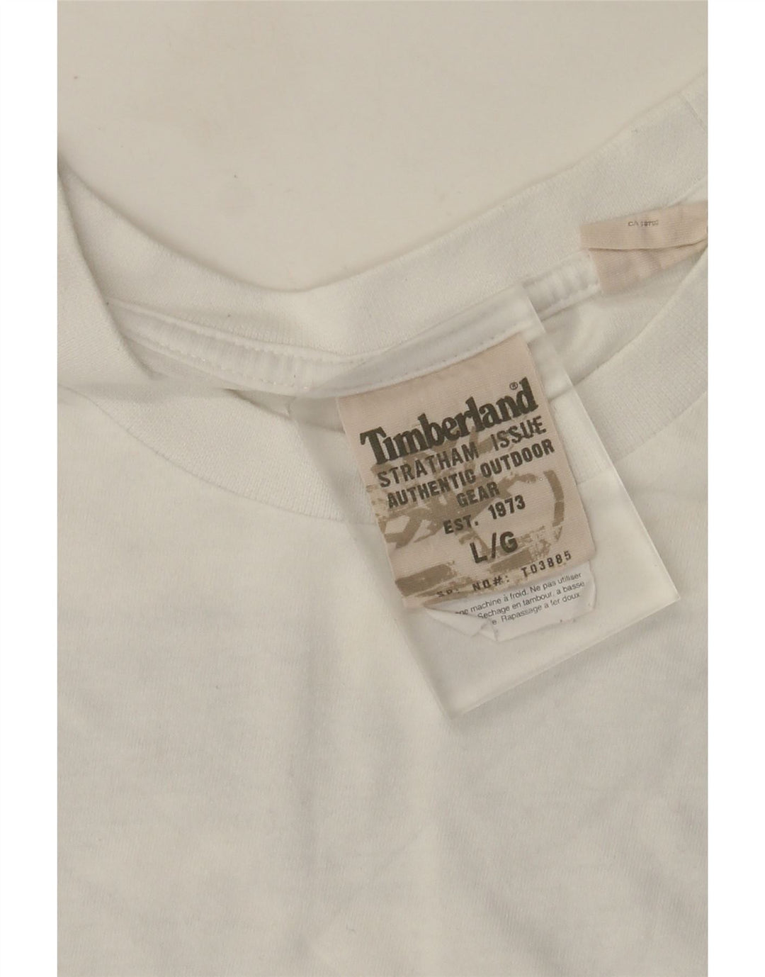 Ανδρικό γραφικό T-Shirt Timberland Top μεγάλο λευκό βαμβακερό