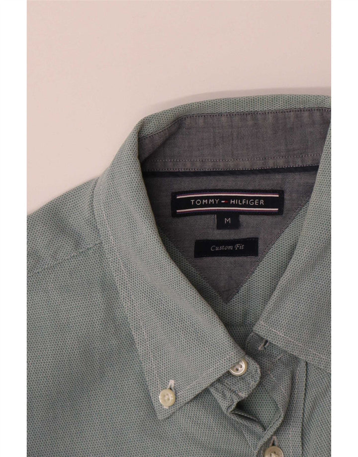 Ανδρικό πουκάμισο Tommy Hilfiger Custom Fit Μεσαίο πράσινο βαμβακερό