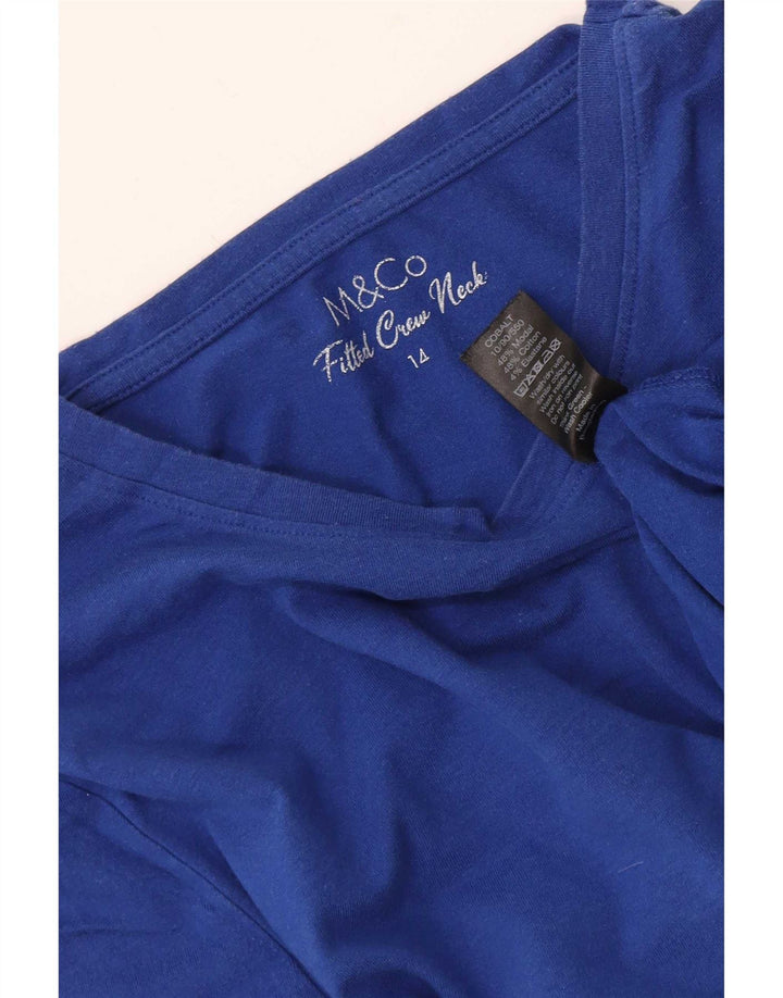 M&Co Γυναικείο τοπ μακρυμάνικο UK 14 Medium Blue Modal