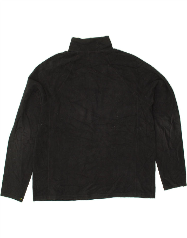 L.L.BEAN Mens Zip Neck Fleece Jumper Large Black Polyester Vintage L.L.Bean and Second-Hand L.L.Bean from Messina Hembry 