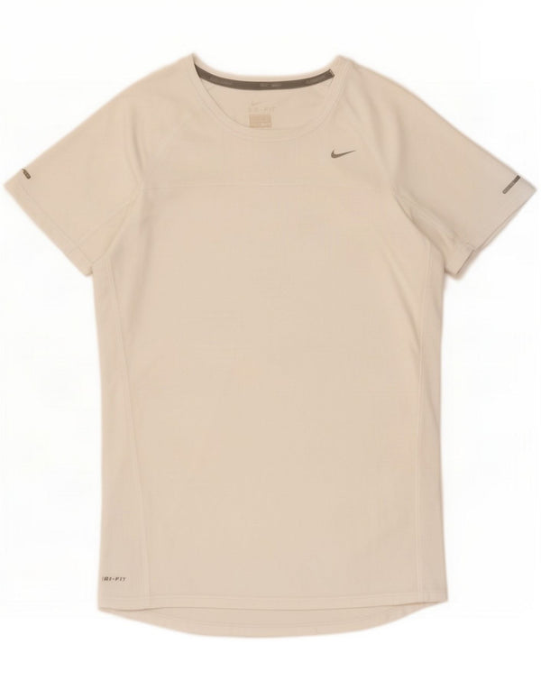 Γυναικείο μπλουζάκι Nike Dri Fit Top UK 14 Large White Polyester