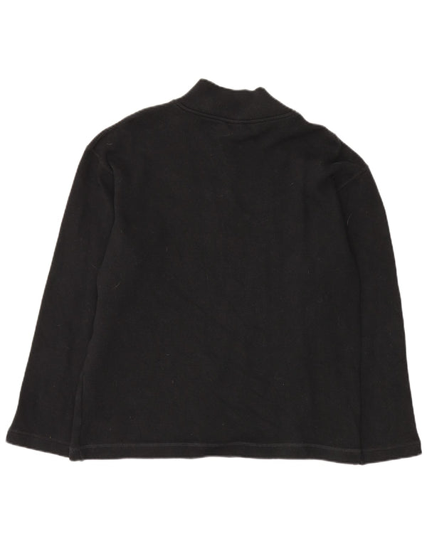 CALVIN KLEIN JEANS Womens Zip Neck Sweatshirt Jumper UK 18 XL Black Cotton