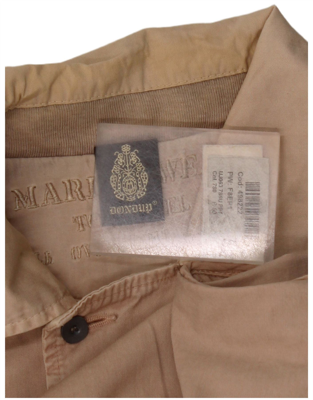 DONDUP Γυναικείο Μπουφάν Bomber IT 52 2XL Μπεζ Βαμβακερό