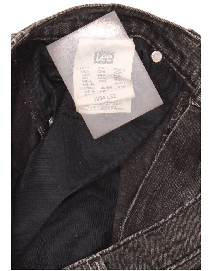 Lee Mens Luke Distressed Slim Jeans W34 L32 Μαύρο βαμβακερό