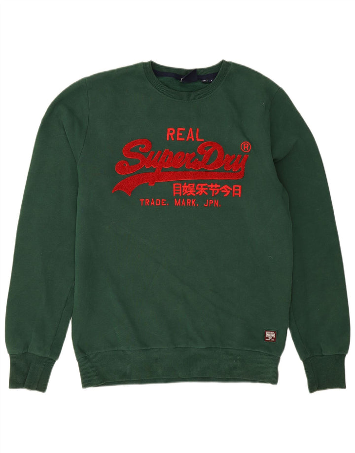 Ανδρικό γραφικό φούτερ Superdry Jumper Μεγάλο Πράσινο Βαμβακερό