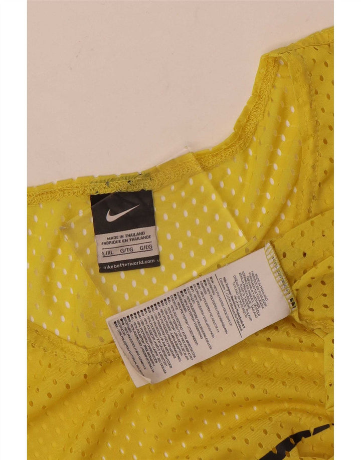 Ανδρικό γιλέκο γραφικών Nike με μεγάλο κίτρινο πολυεστέρα