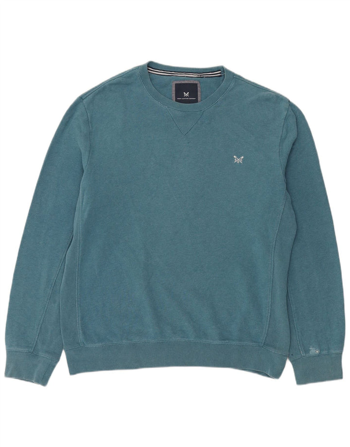 Ανδρικό φούτερ Crew Clothing Jumper XL Blue Cotton