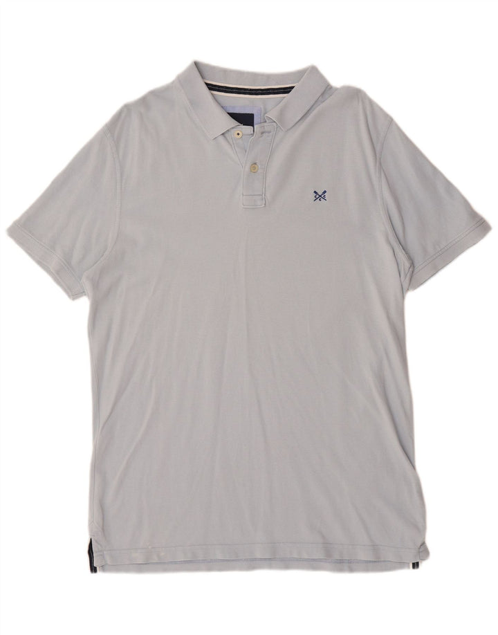 CREW CLOTHING Mens Polo Shirt Large Blue Cotton