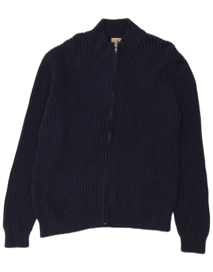 Ανδρικό πουλόβερ ζακέτα L.L.Bean Large Navy Blue Cotton