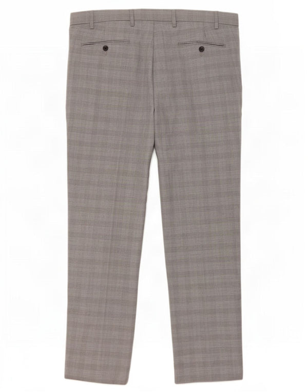 Marks & Spencer Ανδρικό παντελόνι Chino με κανονική εφαρμογή W40 L31 Grey Check