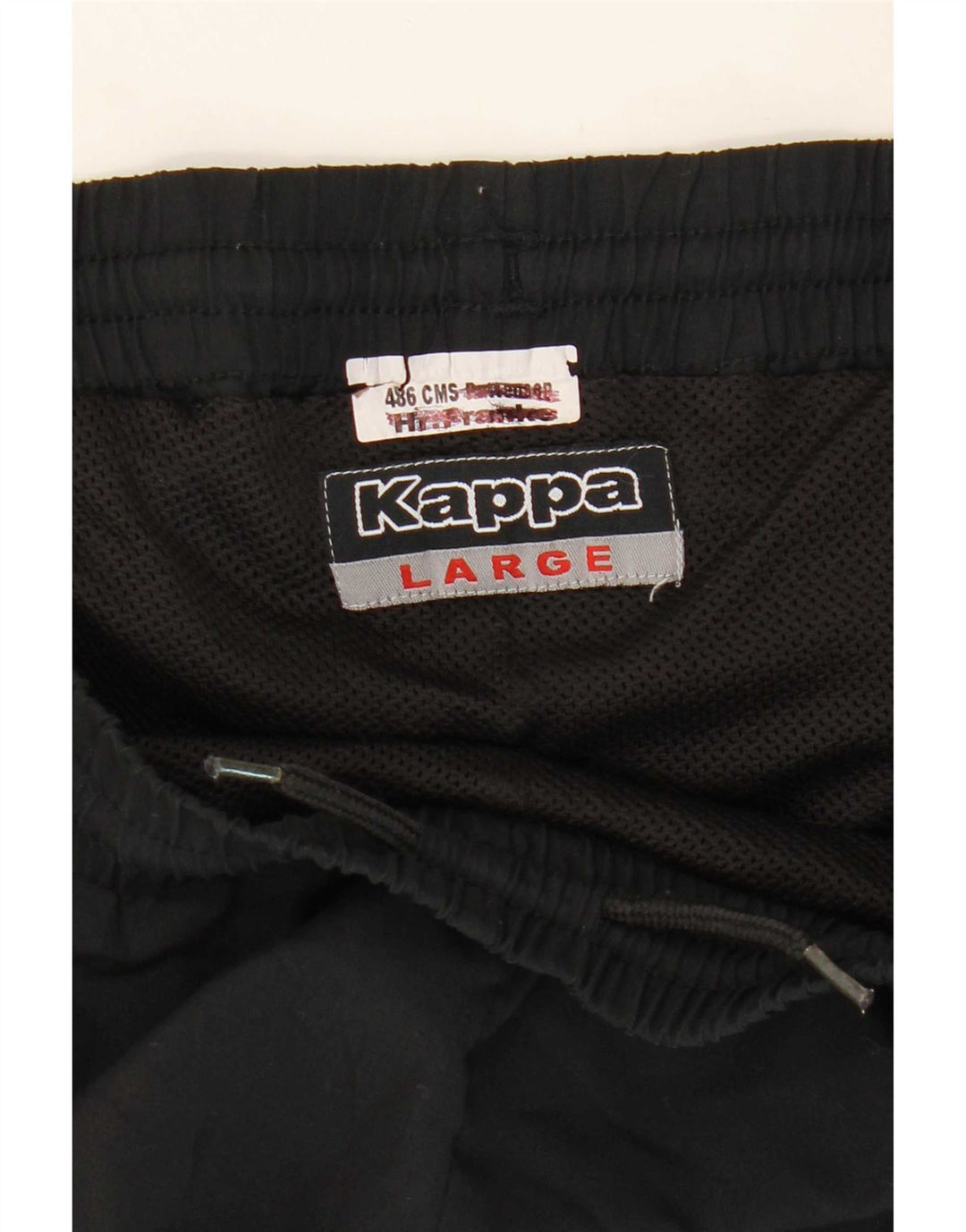 Ανδρική αθλητική φόρμα Kappa Παντελόνι μεγάλο μαύρο πολυεστέρα