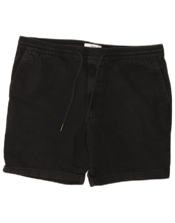 Marks & Spencer Ανδρικό σορτς Chino μεγάλο W34 μαύρο βαμβακερό