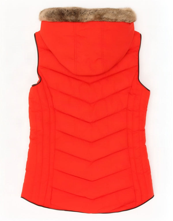 Joules Girls Hooded Gilet Gilet 11-12 Years Red Polyester