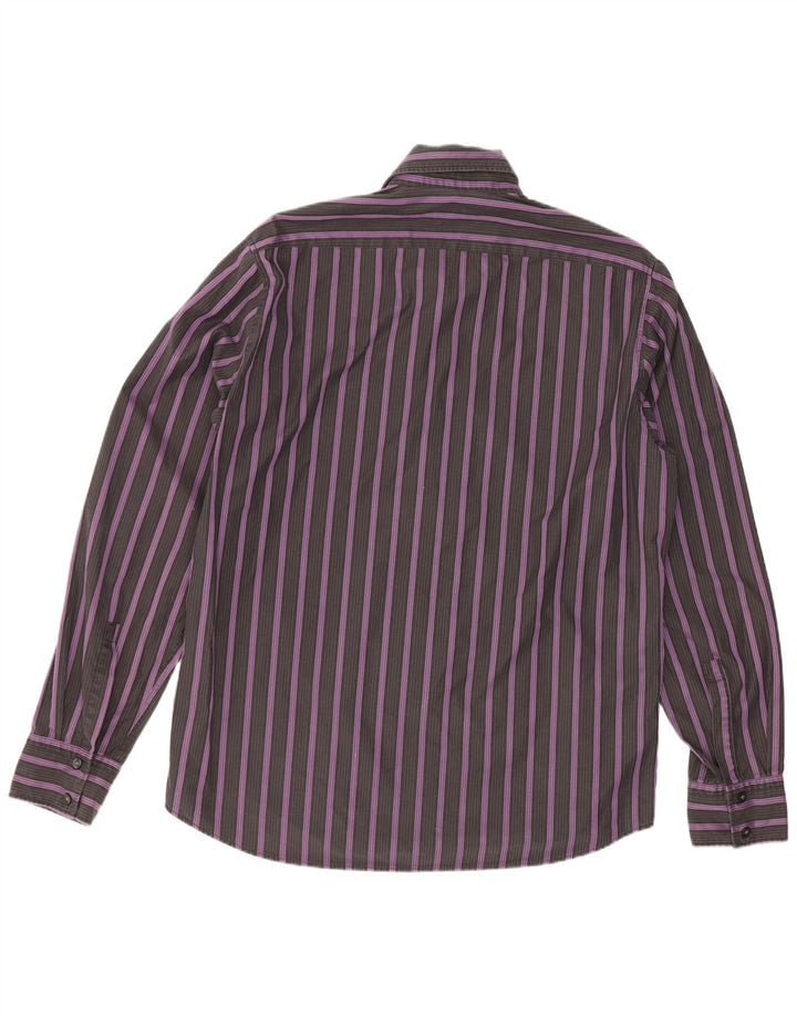 Ανδρικό πουκάμισο Hugo Boss Classic Fit Βαμβακερό μεσαίο μωβ ριγέ