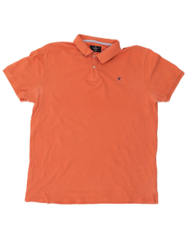 Ανδρικό πουκάμισο Hackett Classic Fit Polo μεγάλο πορτοκαλί βαμβακερό