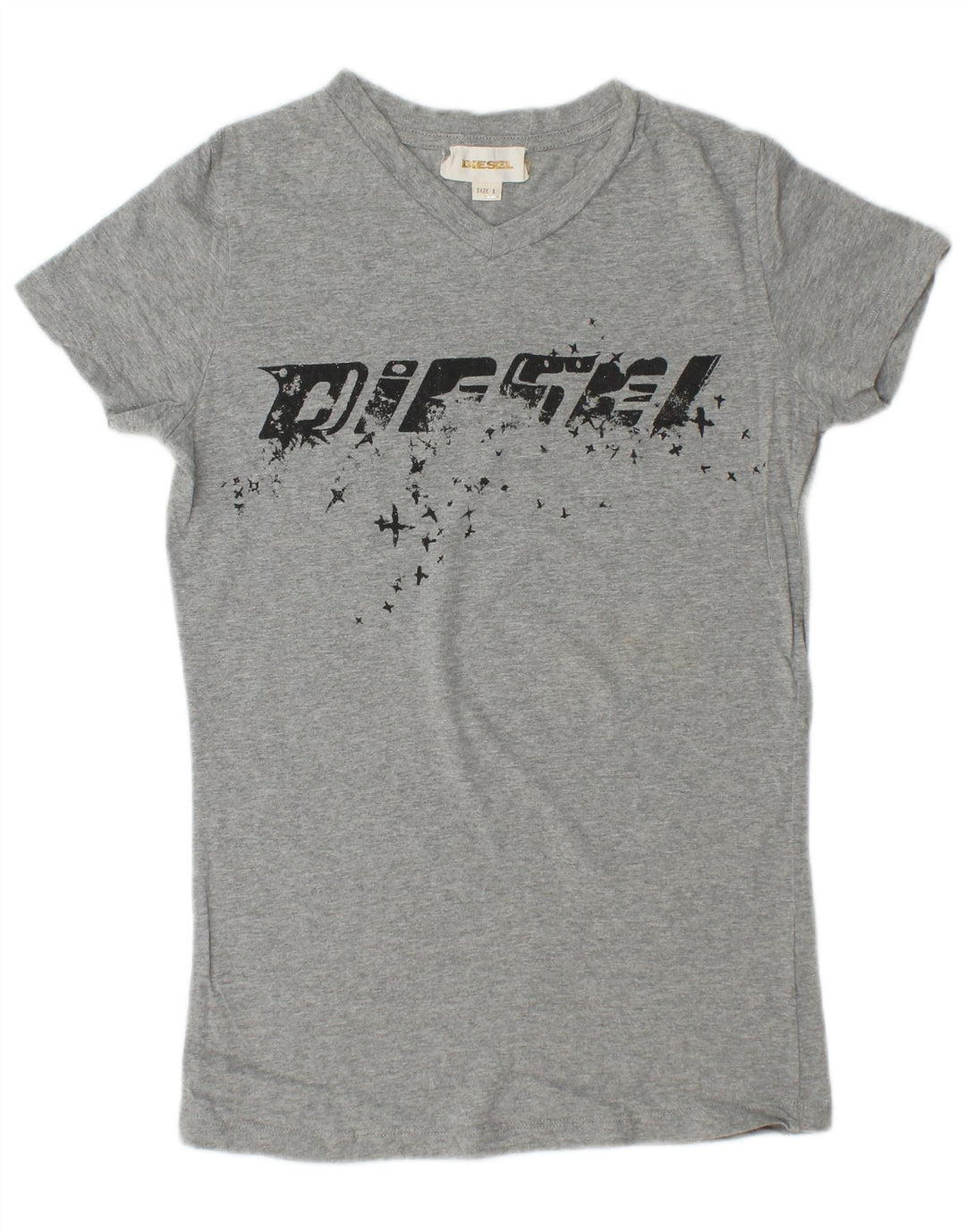 Γυναικείο γραφικό μπλουζάκι DIESEL Top UK 14 Large Grey