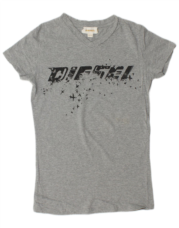 Γυναικείο γραφικό μπλουζάκι DIESEL Top UK 14 Large Grey