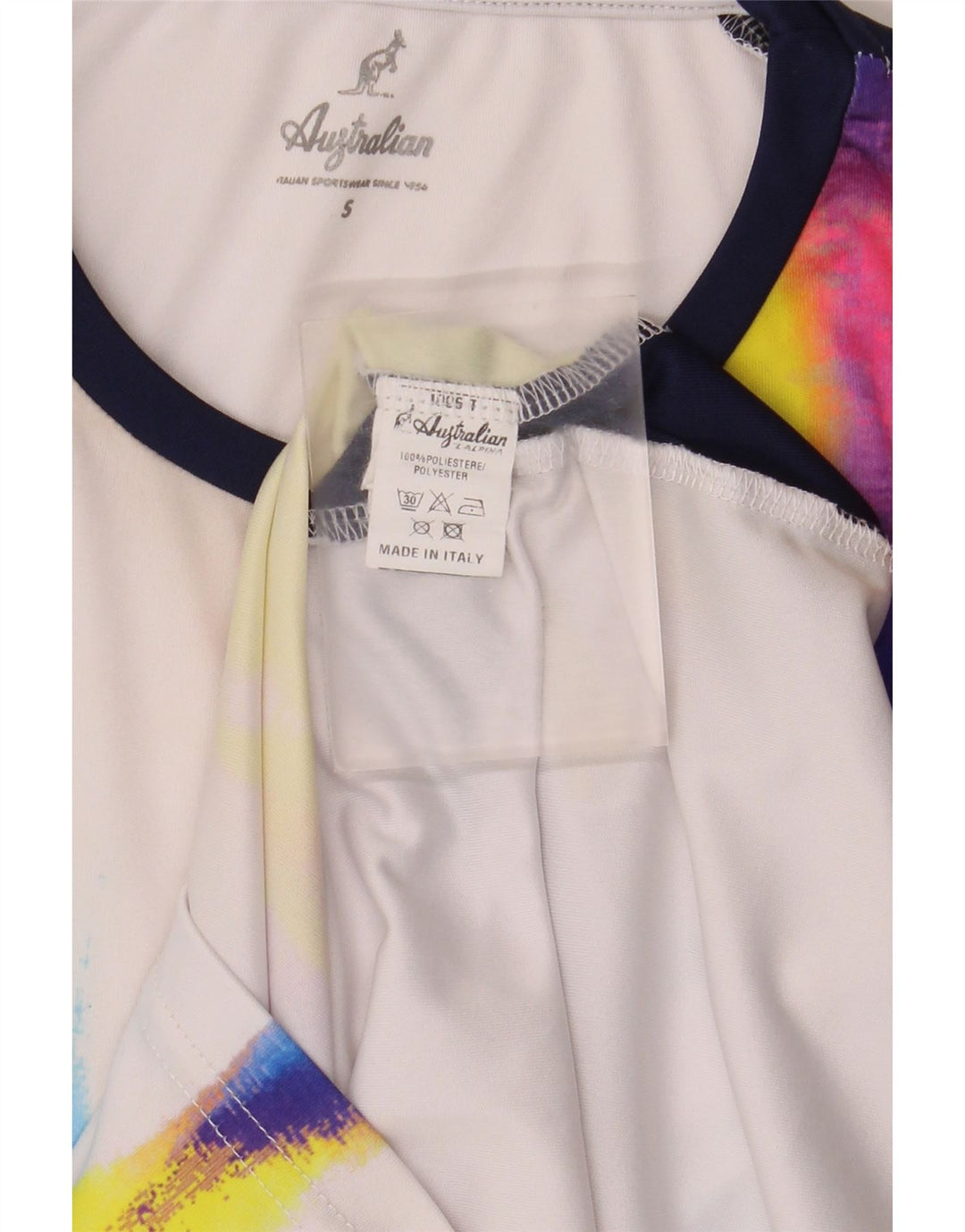 AUSTRALIAN L'ALPINA Ανδρικό T-Shirt Top Μικρό Πολύχρωμο Γραβάτα Dye Polyester