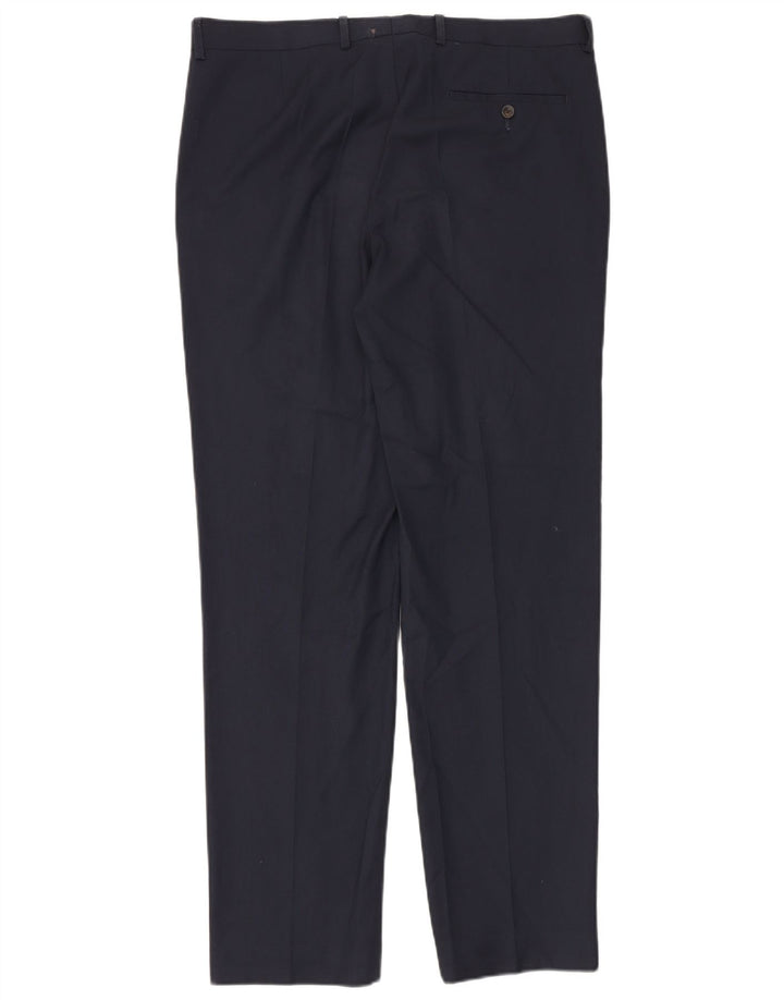 Marks & Spencer Ανδρική στολή παντελόνι W36 L33 Navy Blue Polyester