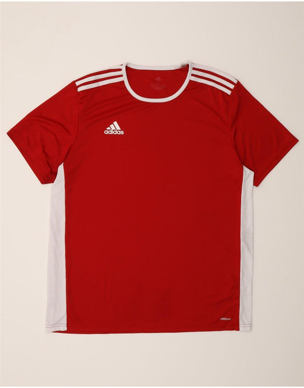 Adidas Ανδρικό T-Shirt Aeroready Top XL Red Colorblock Πολυεστέρας