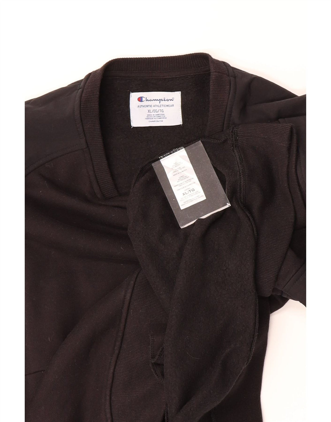 CHAMPION Mens Sweatshirt Jumper XL Black Cotton Vintage Champion and Second-Hand Champion from Messina Hembry 