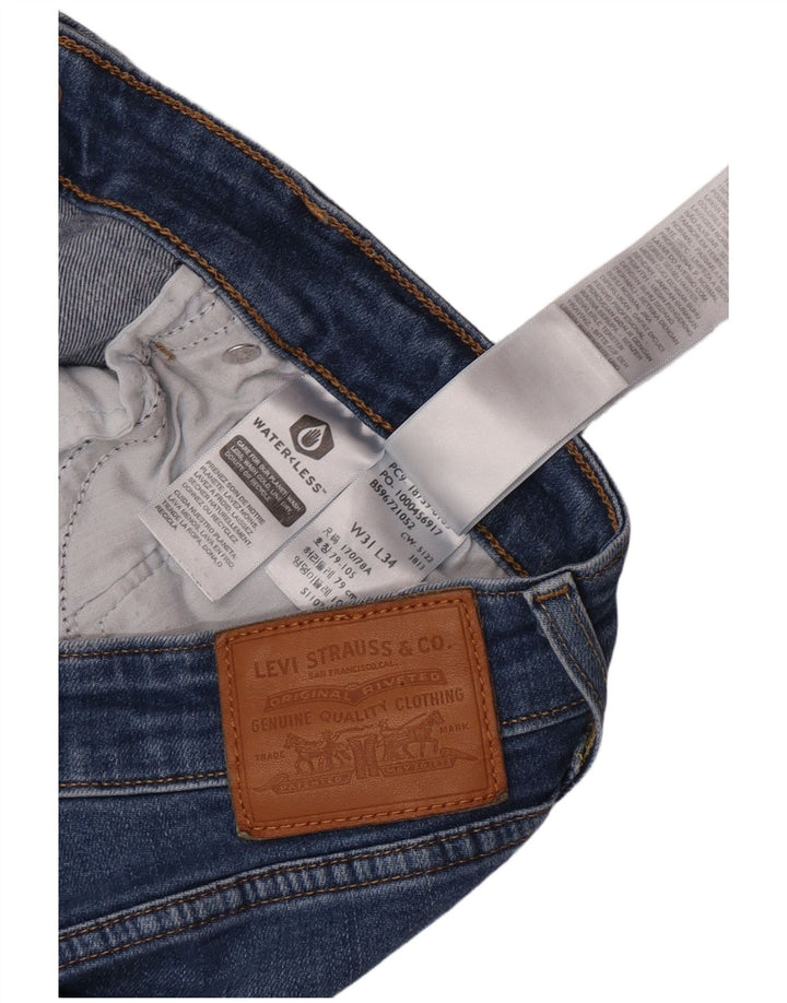 Γυναικείο Levi's 725 ψηλό τζιν μποτάκι W31 L34 μπλε βαμβακερό