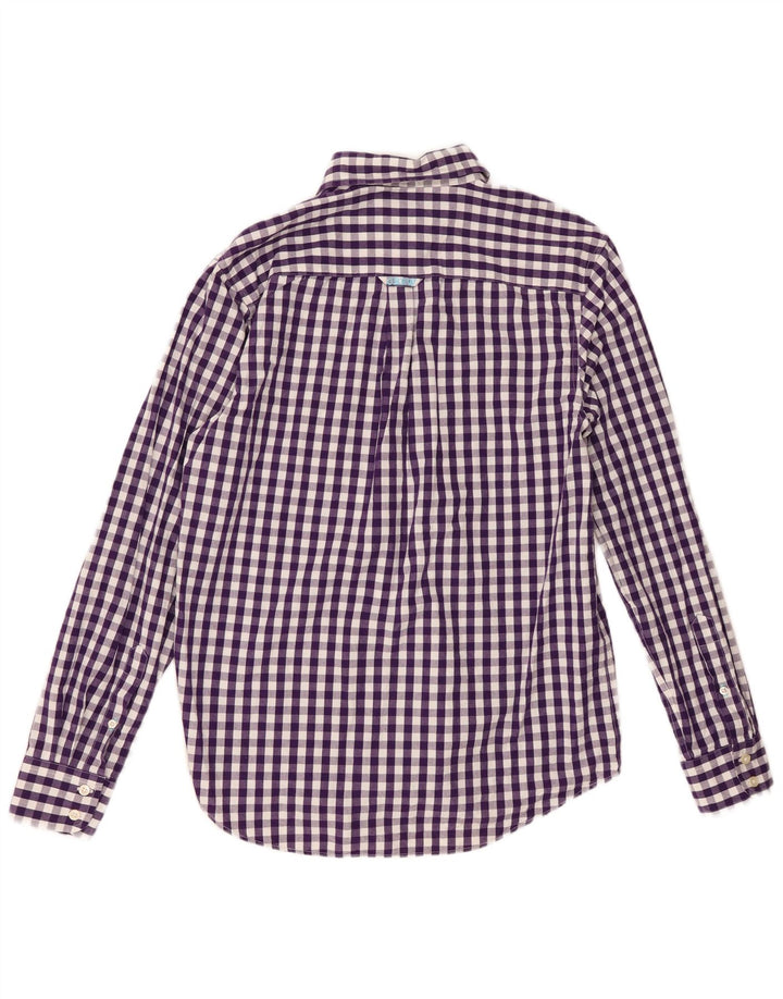 Ανδρικό πουκάμισο Crew Clothing Μικρό μωβ βαμβακερό Gingham